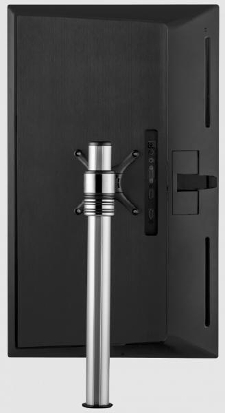 Atdec Single Monitor Short Arm Mount on Post. Max load: 8kg. VESA up to 100x100. Polished Silver.... - Image 4