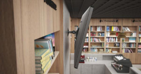 Atdec AF-WD Low Profile Swivel Mount. Max load: 8kg. VESA up to 100x100. Polished Silver.