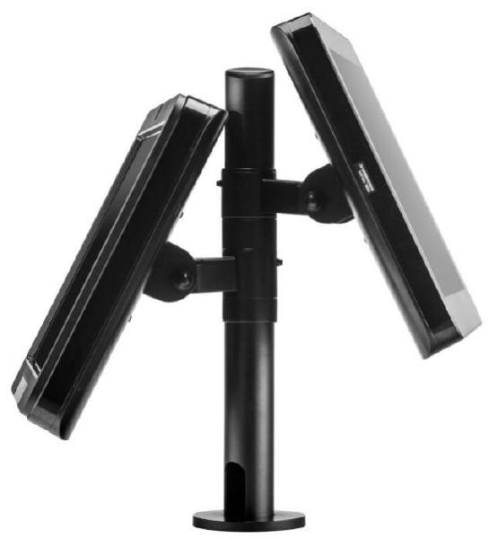 Atdec APAS-2-HS-P400 POS 400mm Pole with Two Display Heads, Max load: 10kg Per Display. VESA up t...