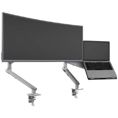 Atdec Ora Duo High-Performance Dynamic Monitor Arms with Laptop Tray. F-Clamp Desk Fixing. Max Lo... - Image 5