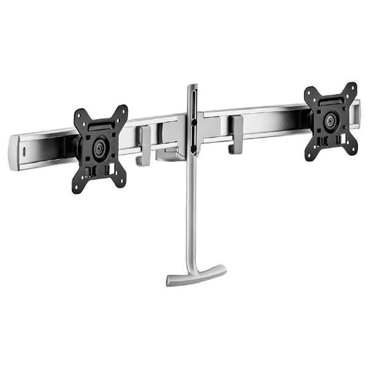 Atdec Dual Monitor Crossbar. Load: 2-7kg per monitor. Silver