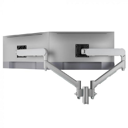 Atdec AWMS-2-D13 Dual Dynamic Monitor Arms on 135mm Post. Max Load: 8kg, F-Clamp Desk Fixing VESA up to 100x100. Silver.