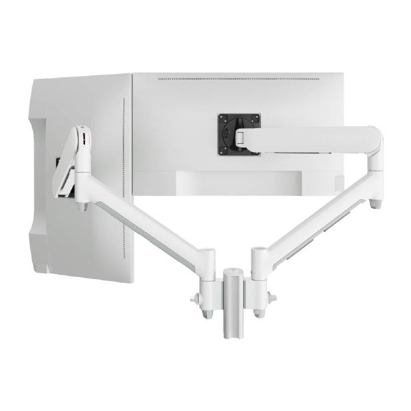 Atdec AWMS-2-D13 Dual Dynamic Monitor Arms on 135mm Post. Max Load: 8kg, F-Clamp Desk Fixing VESA... - Image 2