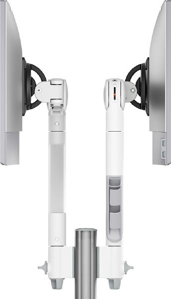 Atdec AWMS-2-D13 Dual Dynamic Monitor Arms on 135mm Post. Max Load: 8kg, F-Clamp Desk Fixing VESA... - Image 9