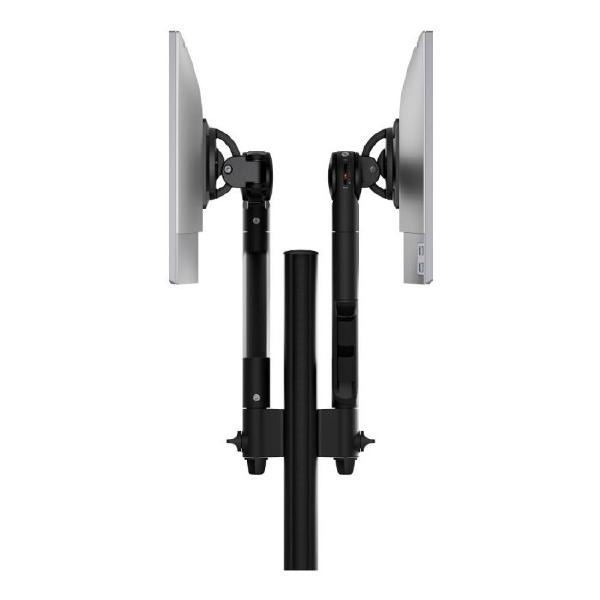 Atdec AWMS-2-D40 Dual Dynamic Monitor Arms on 400mm Post. Max Load: 8kg, C-Clamp Desk Fixing, VES... - Image 4