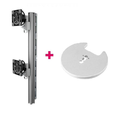 Atdec AWMS-2-LTHT75 Heavy Duty Dual Mount with 750mm Post. 18kg Flat Screens, 12kg Curved Screens...