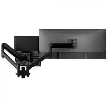 Atdec AWMS-2-ND13 Laptop-Monitor Combo Mount on 135mm Post. Max Load: 8kg, C-Clamp Desk Fixing, VESA up to 100x100. Black