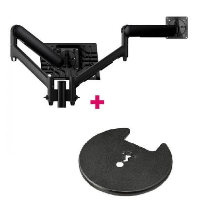 Atdec AWMS-2-ND13 Laptop-Monitor Combo Mount on 135mm Post. Max Load: 8kg,  Grommet Clamp Desk Fi...