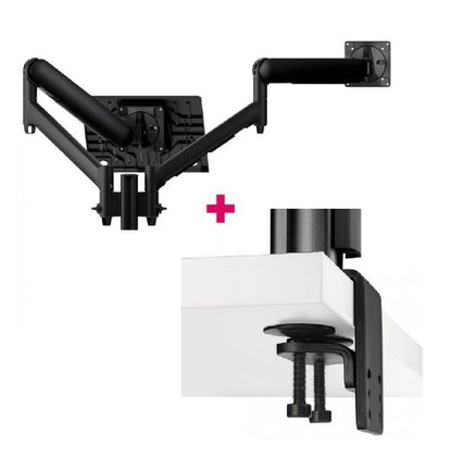 Atdec AWMS-2-ND13 Laptop-Monitor Combo Mount on 135mm Post. Max Load: 8kg,  Heavy Duty F-Clamp De...