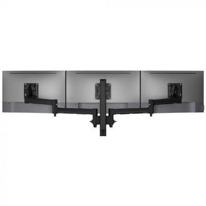 Atdec AWMS-3-13714 Triple Monitor Arms + 400mm Post / 12kg (26.5lb) Flat Screens, 10kg (22lb) Curved Screens + C Clamp Desk Fixing, Black