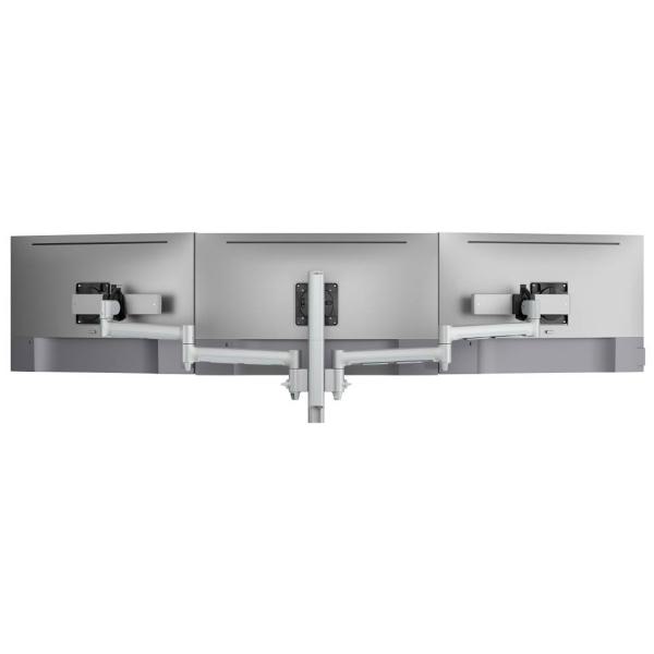 Atdec AWMS-3-137S4 Triple Monitor Arms with Sliders on 400mm Post. Heavy Duty F-Clamp Desk Fixing...