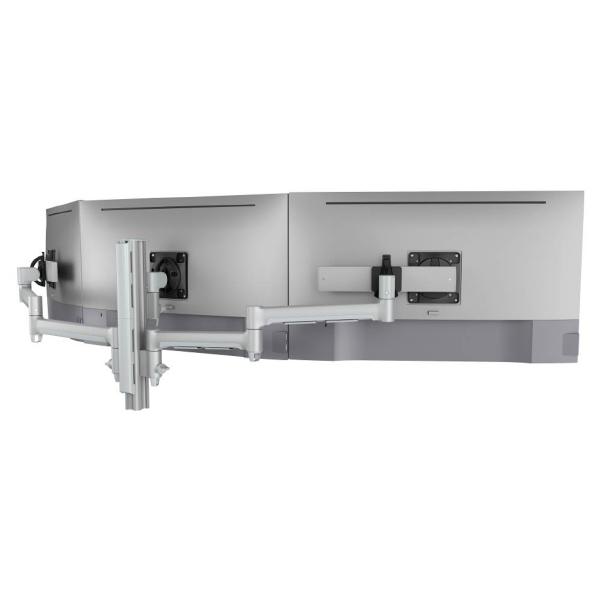 Atdec AWMS-3-137S4 Triple Monitor Arms with Sliders on 400mm Post. Heavy Duty F-Clamp Desk Fixing... - Image 3