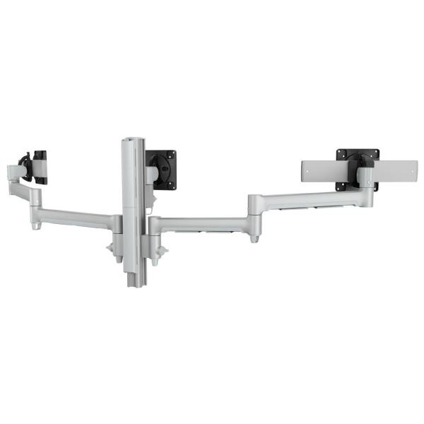 Atdec AWMS-3-137S4 Triple Monitor Arms with Sliders on 400mm Post. Heavy Duty F-Clamp Desk Fixing... - Image 4