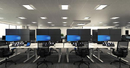 Atdec AWMS-3-TH467 Triple Monitor "Stack" Desk Mount and Grommet Clamp Desk Fixing, Black - Monit... - Image 3