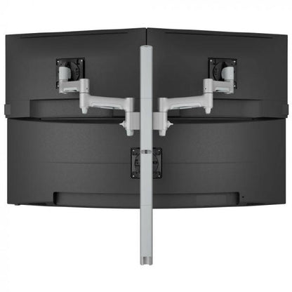Atdec AWMS-3-TH467 Triple Monitor "Stack" Desk Mount and Grommet Clamp Desk Fixing, Silver