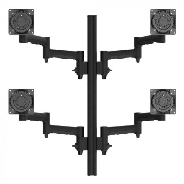 Atdec AWMS-4-4675 Quad 460mm Monitor Arms on 750mm Post. 12kg Flat Screens, 10kg Curved Screens,... - Image 2