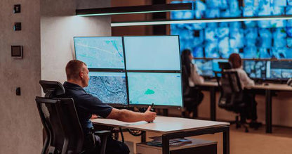 Atdec AWMS-4-4675 Quad 460mm Monitor Arms on 750mm Post. 12kg Flat Screens, 10kg Curved Screens,... - Image 8