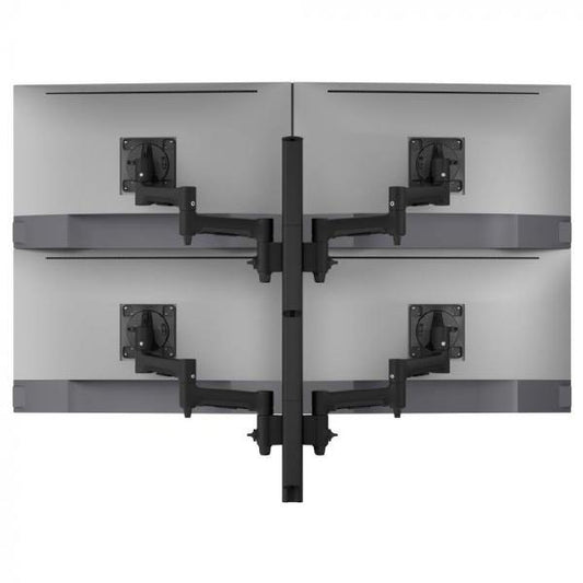 Atdec AWMS-4-4675 Quad 460mm Monitor Arms on 750mm Post. 12kg Flat Screens, 10kg Curved Screens,...