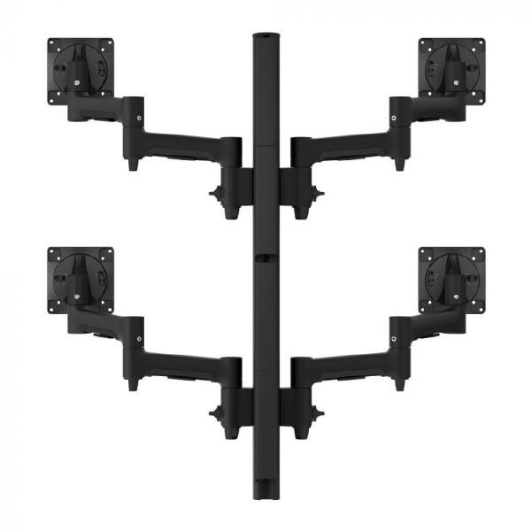 Atdec AWMS-4-4675 Quad 460mm Monitor Arms on 750mm Post. 12kg Flat Screens, 10kg Curved Screens,... - Image 2