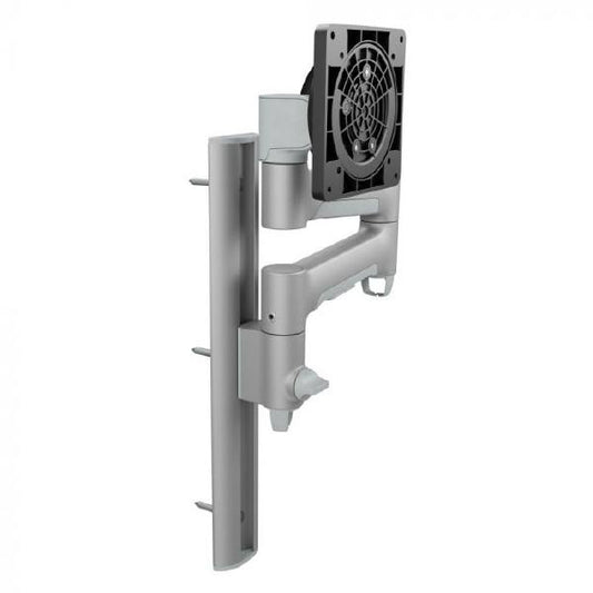 Atdec AWMS-46W35 Single Monitor Arm on Wall Channel. For Displays up 12kg Flat, 10kg Curved. Silver