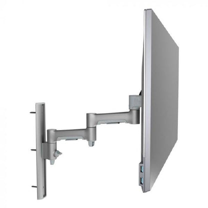 Atdec AWMS-46W35 Single Monitor Arm on Wall Channel. For Displays up 12kg Flat, 10kg Curved. Silver