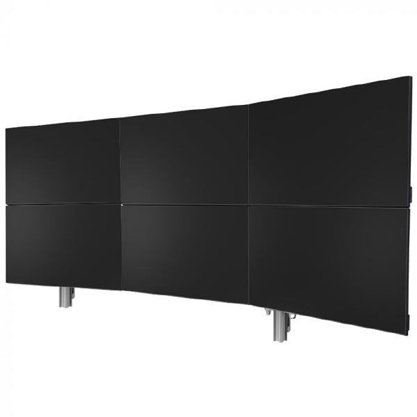 Atdec AWMS-6-46275 Hex Mount With Two Posts, Heavy Duty F-Clamp, Black - Monitors - Mounts - Image 2