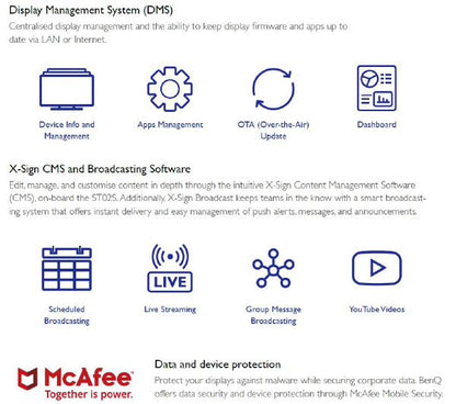 PROMO BenQ ST8602S Pro Smart Signage 86" UHD/ 400nits/ 18/7 Operation/ Android 8/ X-Sign included... - Image 4