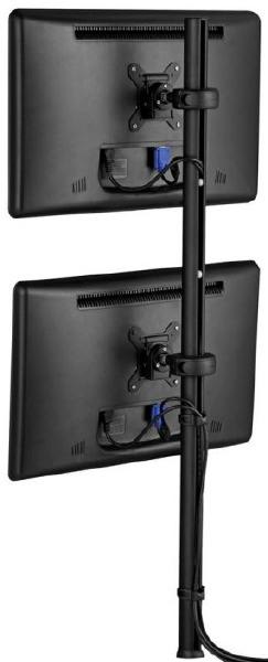 Atdec SD-DP-1150 Tall Donut Pole with Two Display Heads. Max load: 12kg (per attachment). VESA up...