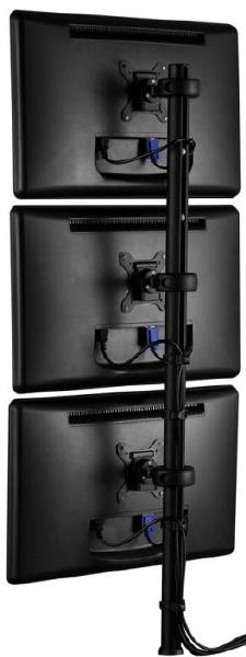 Atdec SD-DP-1150 Tall Donut Pole with Three Display Heads. Max load: 12kg (per attachment). VESA...