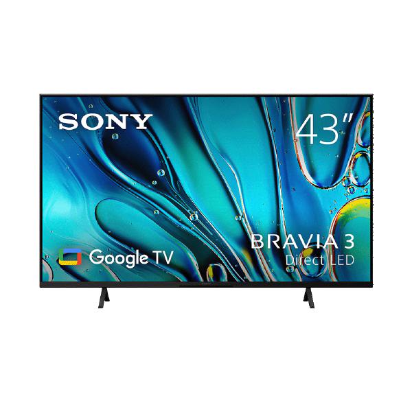 Sony Bravia 3 S30 43" Television 4K UHD, 450 cd/m2 Brightness, Direct LED, HDR10/HLG/Dolby Vision, 200x200 VESA, Google TV - Damaged Box
