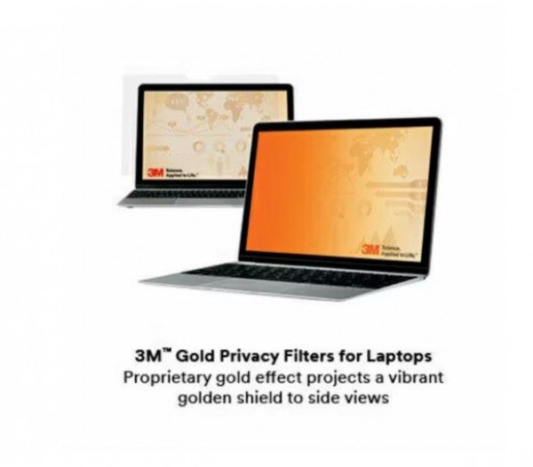 3M Gold Privacy Filter, 15.6", 16:9, Laptop, Blue Light Reduction, Gold-to-Black, Slide Mounts, A... - Image 2