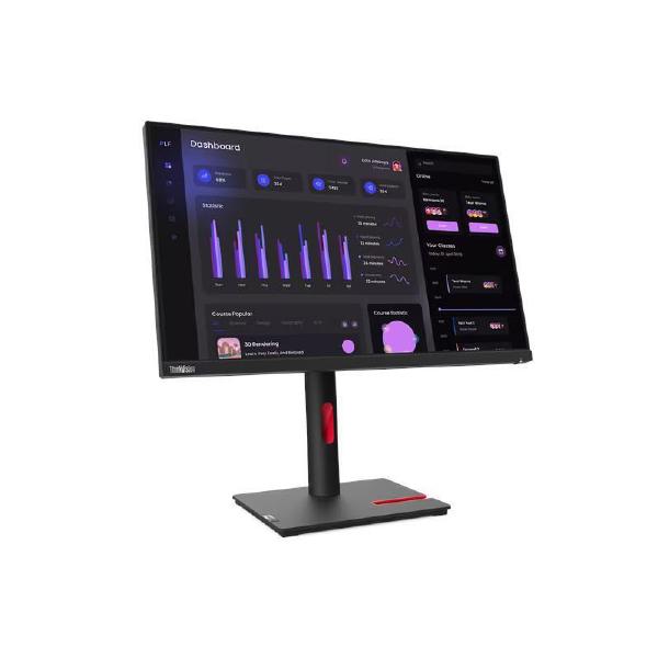 LENOVO ThinkVision T24I-30 23.8'/24' 60Hz FHD Monitor 1920x1080 16:9 Anti-Glare Height Adjustable Titl Swivel Pivot 4xUSB3.2 Hub VGA DP HDMI Audio 3yr