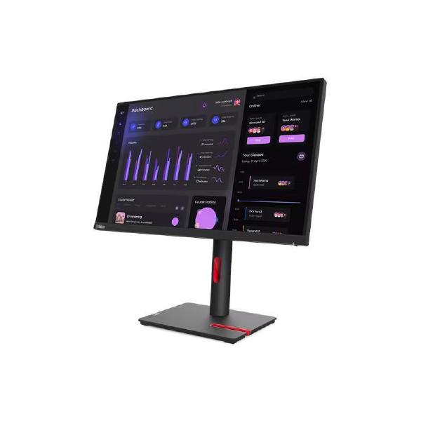 LENOVO ThinkVision T24I-30 23.8'/24' 60Hz FHD Monitor 1920x1080 16:9 Anti-Glare Height Adjustable Titl Swivel Pivot 4xUSB3.2 Hub VGA DP HDMI Audio 3yr