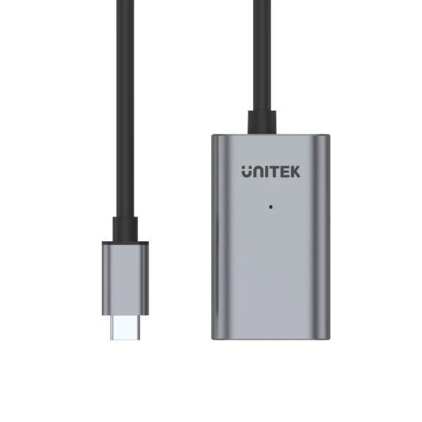 Unitek 5M USB Type-C Active Extension Cable, Grey, Unitek Gift Box - Display Accessories - Image 3