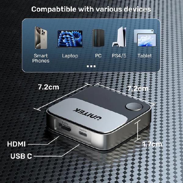 Unitek Wireless 4K Screen Mirroring - Casting Device 60Hz, For Android OS, Windows OS, iOS and Ma... - Image 7