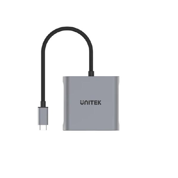 Unitek USB-C to Dual HDMI 4K Adapter, 60Hz with MST for Windows Devices, Grey - Display Accessories - Image 2