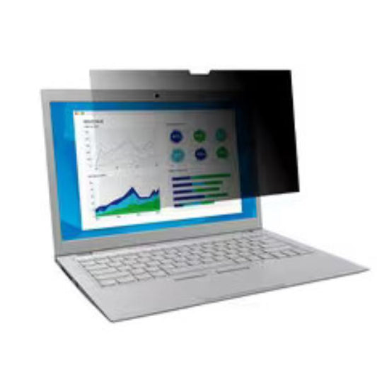 3M Privacy Filter, 15.6", 16:9, Laptop, Anti-glare, Blue Light Reduction, Matte-to-Gloss, COMPLY Flip Attach Set