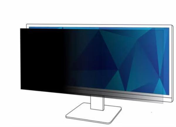 3M Privacy Filter, 34", 21:9, Monitor, Anti-glare, Blue Light Reduction, Matte-to-Gloss, Large Di...