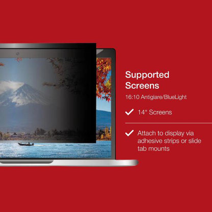 Shintaro Privacy Screen Filter 14" for Laptop with Adhesive Strips, 16:10, Anti-glare & Blue Ligh... - Image 3