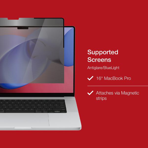 Shintaro Privacy Screen Filter 16.2" for MacBookPro with Magnetic Strips, Anti-glare & Blue Light... - Image 3