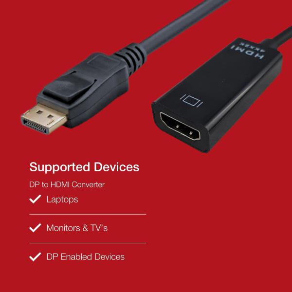 Shintaro DisplayPort (DP) to 4K HDMI Adapter for PCs and Notebooks - Connect to Monitors, HD TVs,... - Image 4