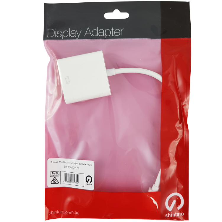 Shintaro Mini DisplayPort (MDP) to DVI Adapter - Connect Mac or Notebook to Monitor, HD TV, or Pr... - Image 2