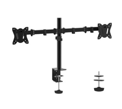 Shintaro Dual Monitor Mount for 10"-27" Screen, Articulated Arms, F-Clamp & Bolt, 360 Rotation, 1...