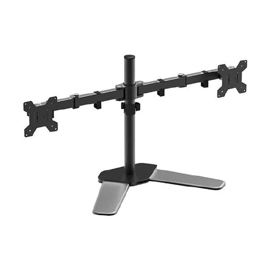 Shintaro Dual Monitor Mount for 10''-27'' Screen, Articulated Arms, Freestanding, 360 Rotation, 1...