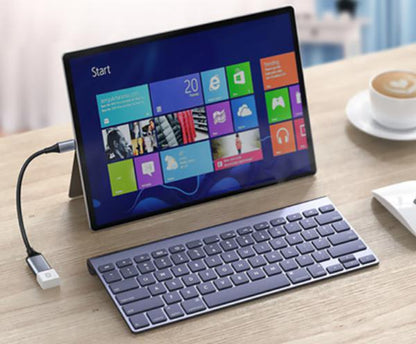 Shintaro USB-C to USB-A OTG Adapter - 15cm USB 3.0 Aluminum Connector for External Drives, Flash... - Image 2