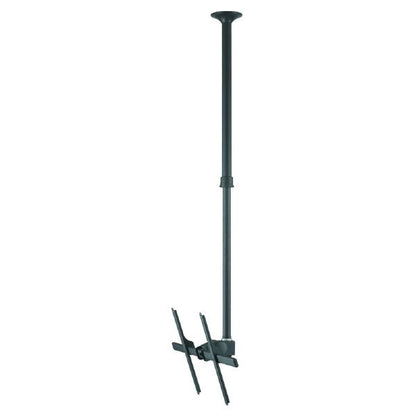 Atdec Telehook 3070 Large Display Ceiling Mount Tilt with Height Adjustable Pole (Long). Max load 65kg. Universal VESA. Black.