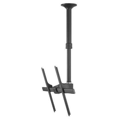 Atdec Telehook 3070 Large Display Ceiling Mount Tilt with Height Adjustable Pole (Short). Max load 65kg. Universal VESA. Black.