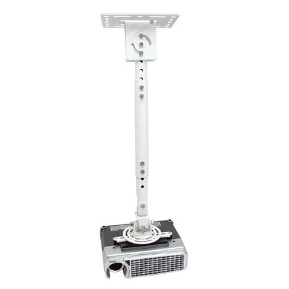Atdec Telescopic Universal Ceiling Projector Mount with Height Adjustable Pole. Max Load 15kg, 360 Rotation, Quick Release. 10 Year Warranty. White