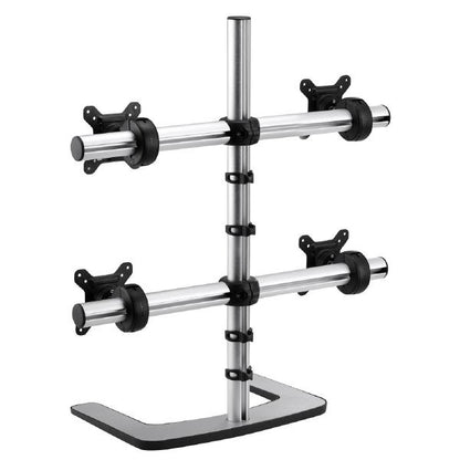 Atdec Visidec Focus Display Accessory Arm Quad/Triple Displays, Freestanding Mount 24" - 32" Polished Silver