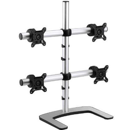 Atdec Visidec Focus Display Accessory Arm Quad/Triple Displays, Freestanding Mount 24" - 32" Polished Silver